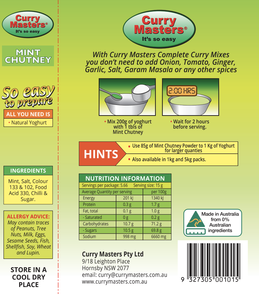 Mint Chutney Curry Masters